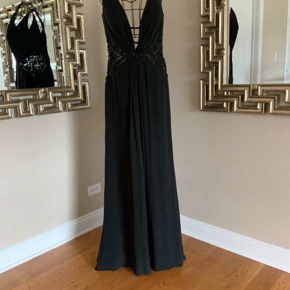 Stephen Yearick Gorgeous Black Silk  Beaded Gown  Sz 10 Glamorous *NWT - Picture 2 of 15